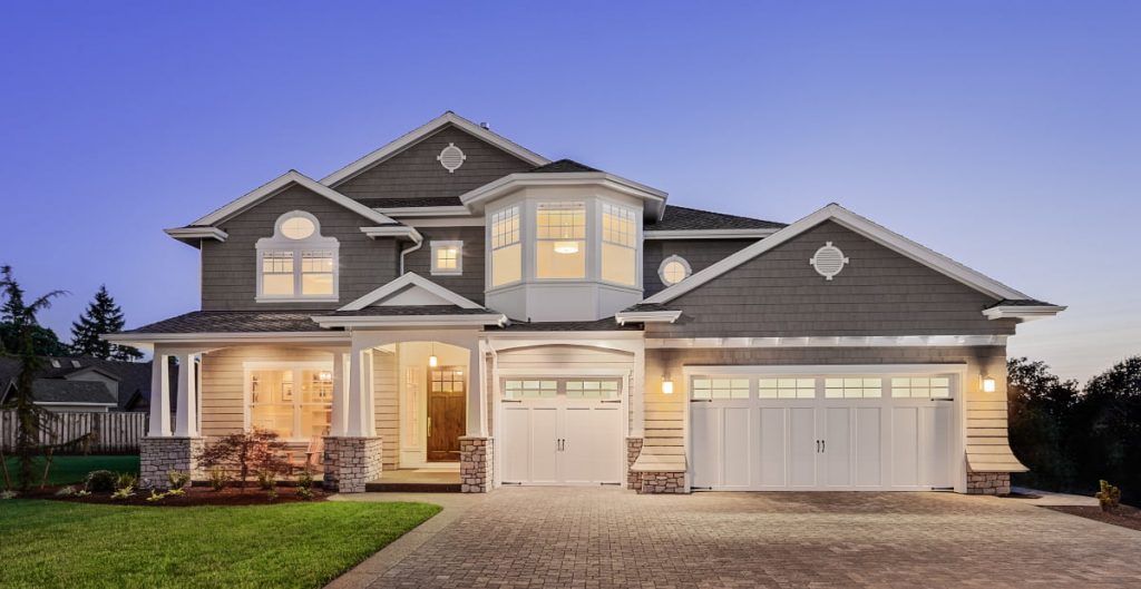 Facade of newly constructed home